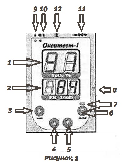 Схема пульсоксиметра Окситест-1